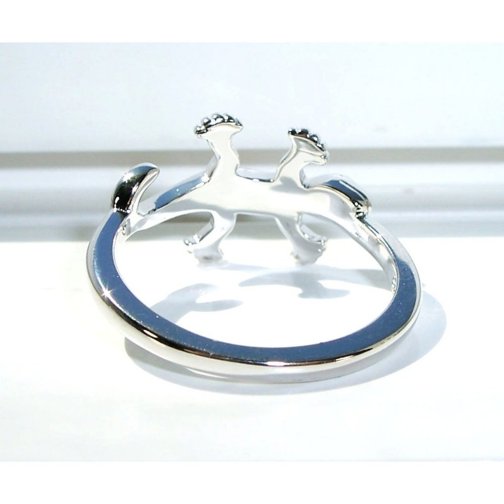 925 STERLING SILVER Gecko Lizard Ring - Picture 8 of 15